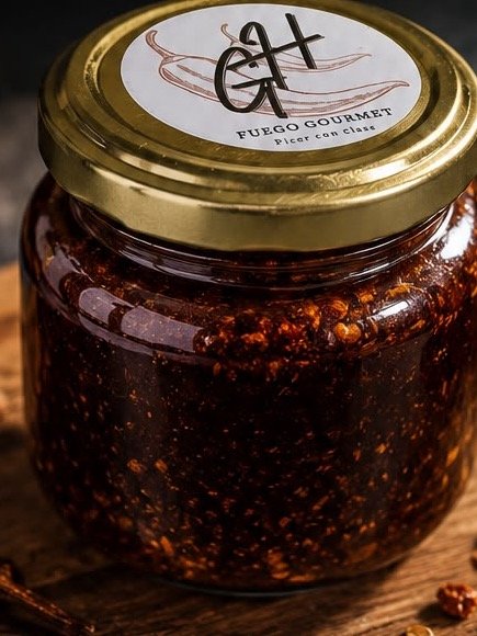 Frasco de 120 ml de Salsa Macha Fuego Gourmet